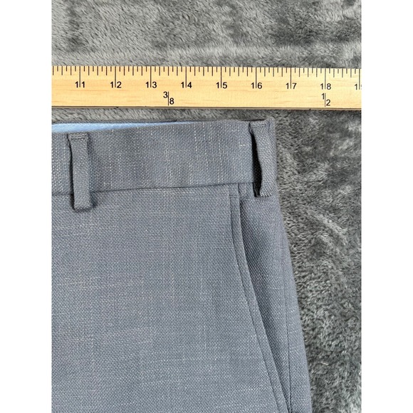 Taylor Stitch Pants Mens 32x28 Blue Skinny Fit Preppy Casual Wool Linen Blend - Picture 7 of 11